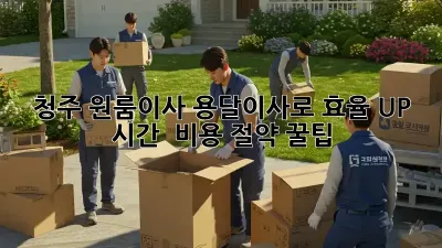 청주 원룸이사, 용달이사로 효율 UP! 시간 & 비용 절약 꿀팁🍯